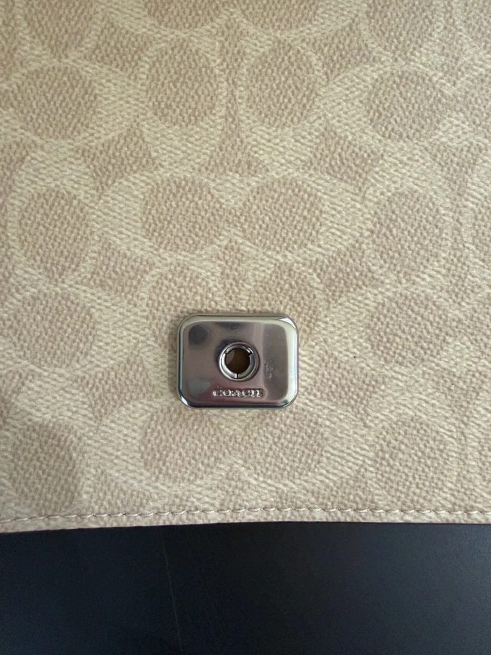 Coach Courtney Top Handle Signature Canvas Bag Satchel with Crystal Buckle - Picture 10 of 16